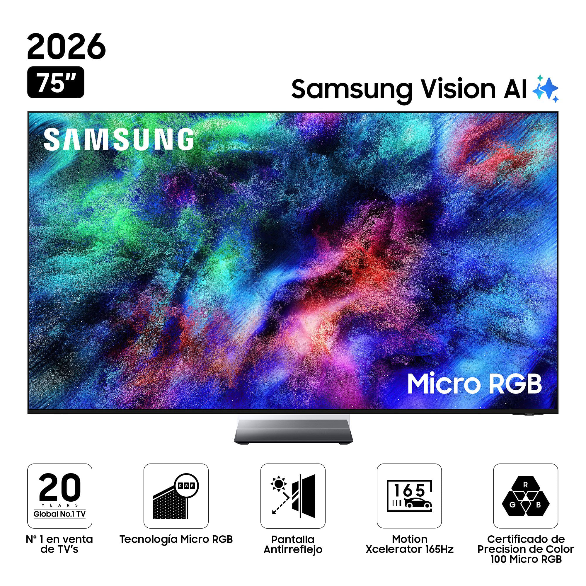 Televisor SAMSUNG Micro RGB 75"" UHD 4K Smart TV R95H Vision AI
