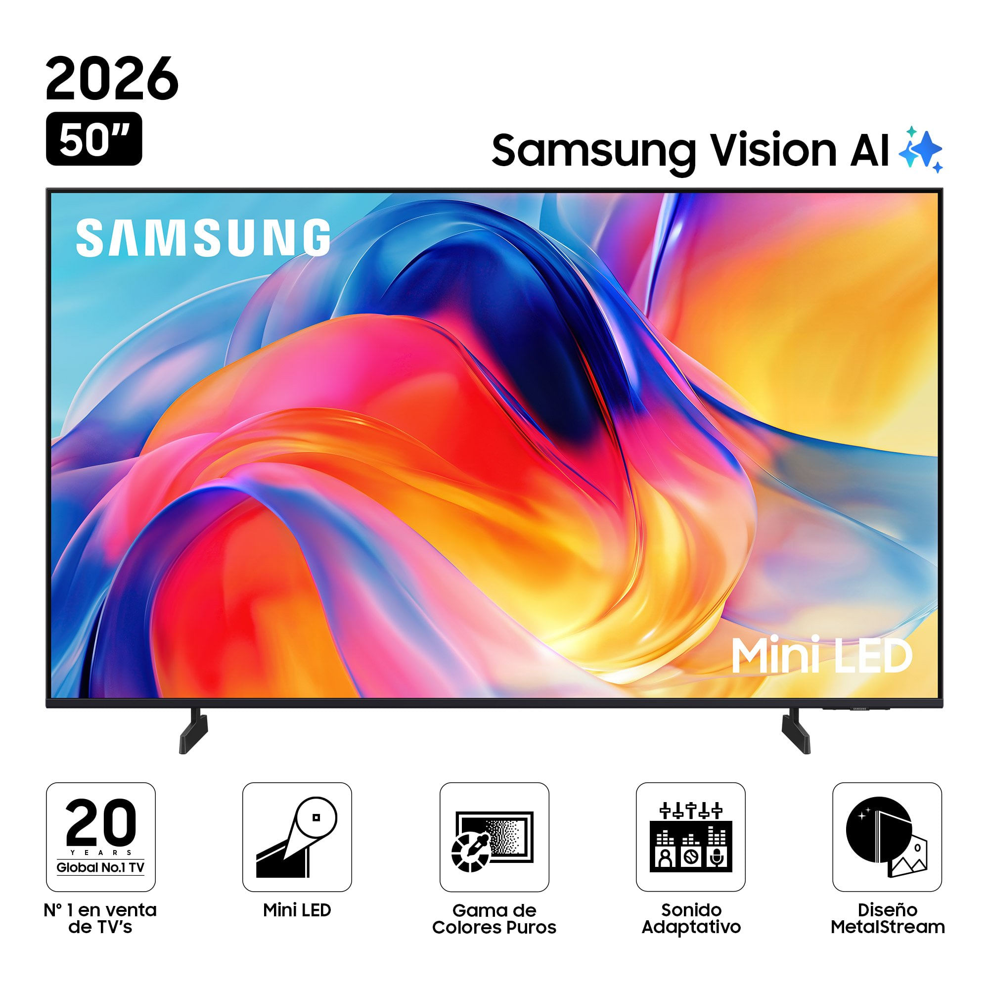 Televisor SAMSUNG Mini LED 50"" UHD 4K Smart TV M70H Vision AI