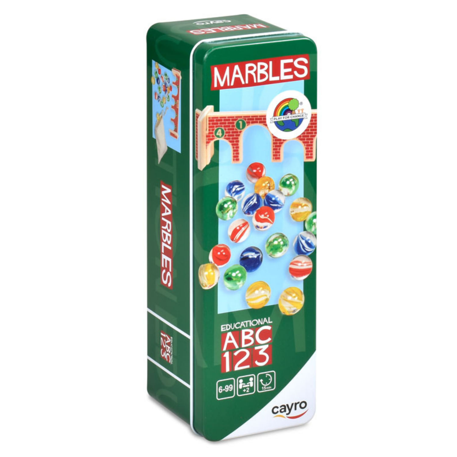 Juego De Canicas En Caja De Metal Travel Size Cayro