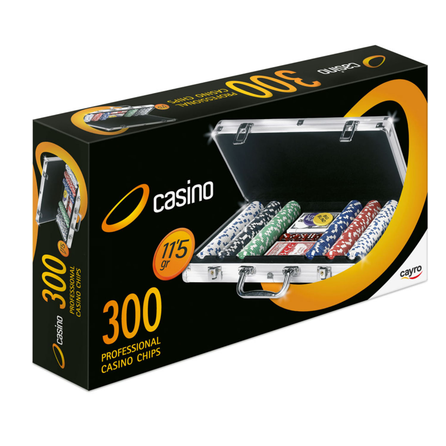 Set De Juego Maletín De Póker Cayro 300 Fichas