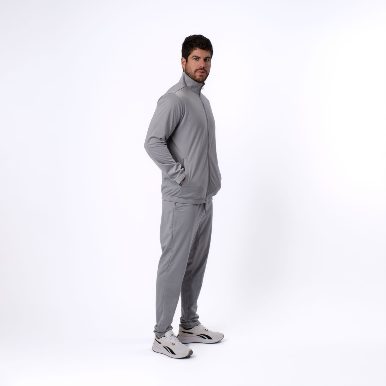 Conjunto Buzo Deportivo Reebok Hombre Core Training Gris M