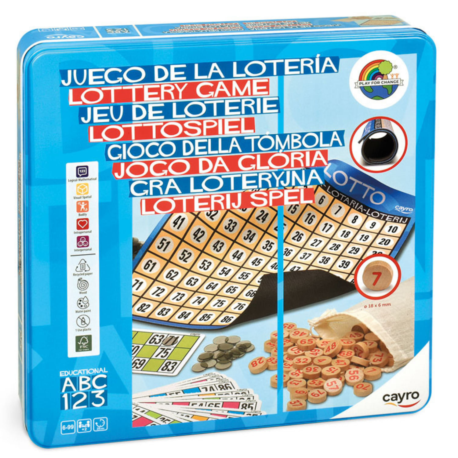Juego De Mesa Bingo Lotería En Lata Cayro