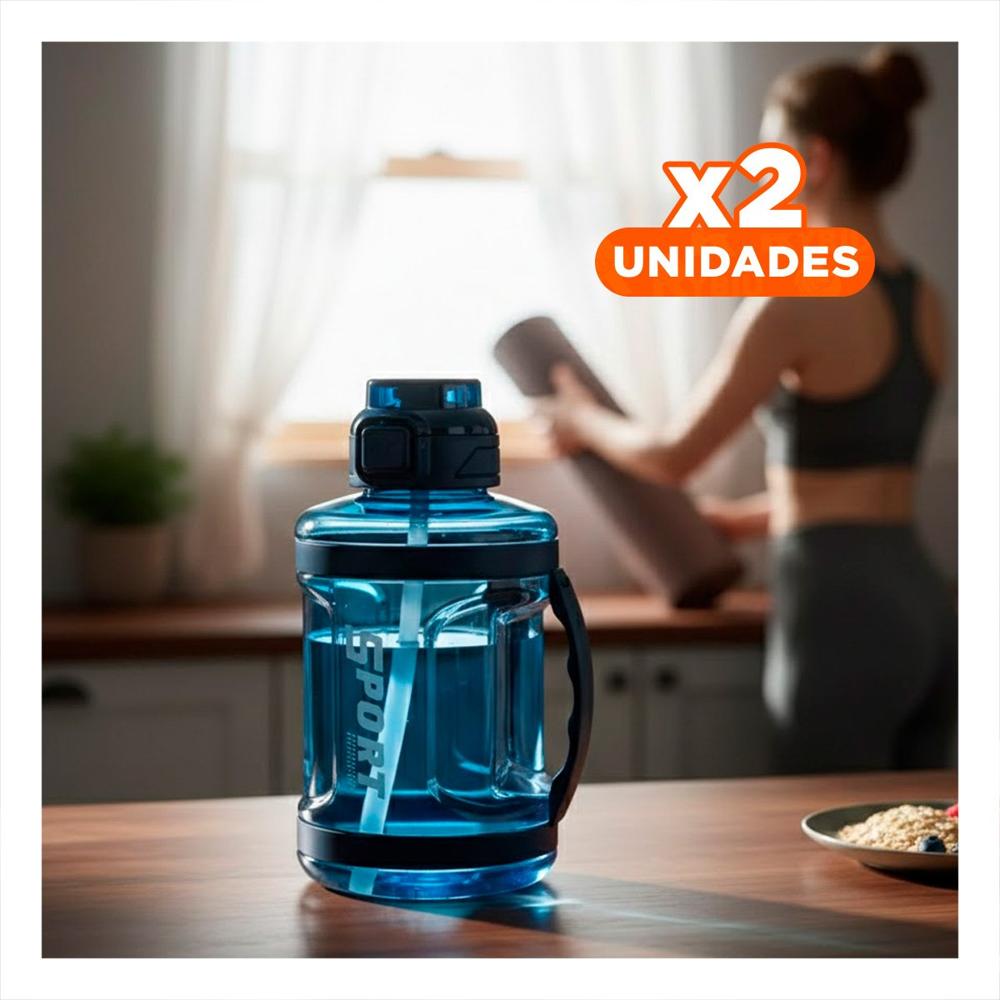 Pack2 Contenedor Liviano que Hace Mas Simple tu Hidratacion Azul Y Papel Regalo