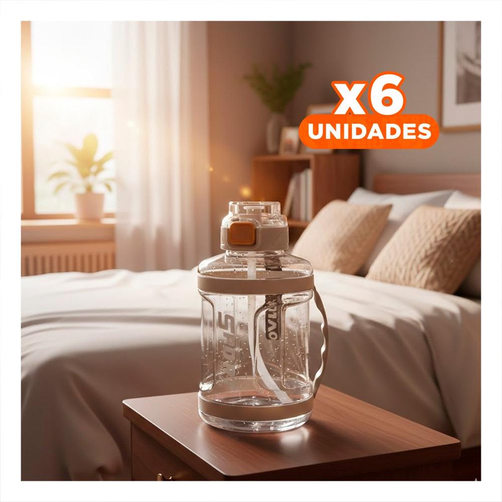 Pack6 Frasco Portatil con Forma Comoda para Beber Blanco Y Papel Regalo