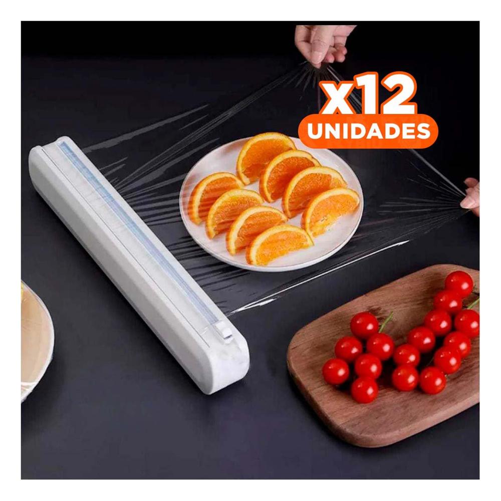 Pack12 Utensilio Dispensador para Film y Papel Aluminio Uso Diario YPapel Regalo