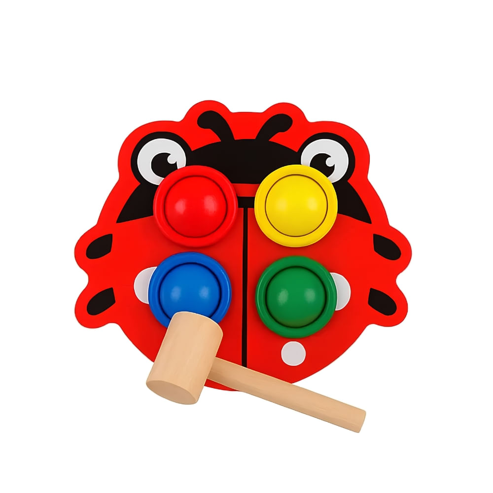 Juego de Madera Mariquita con Martillo