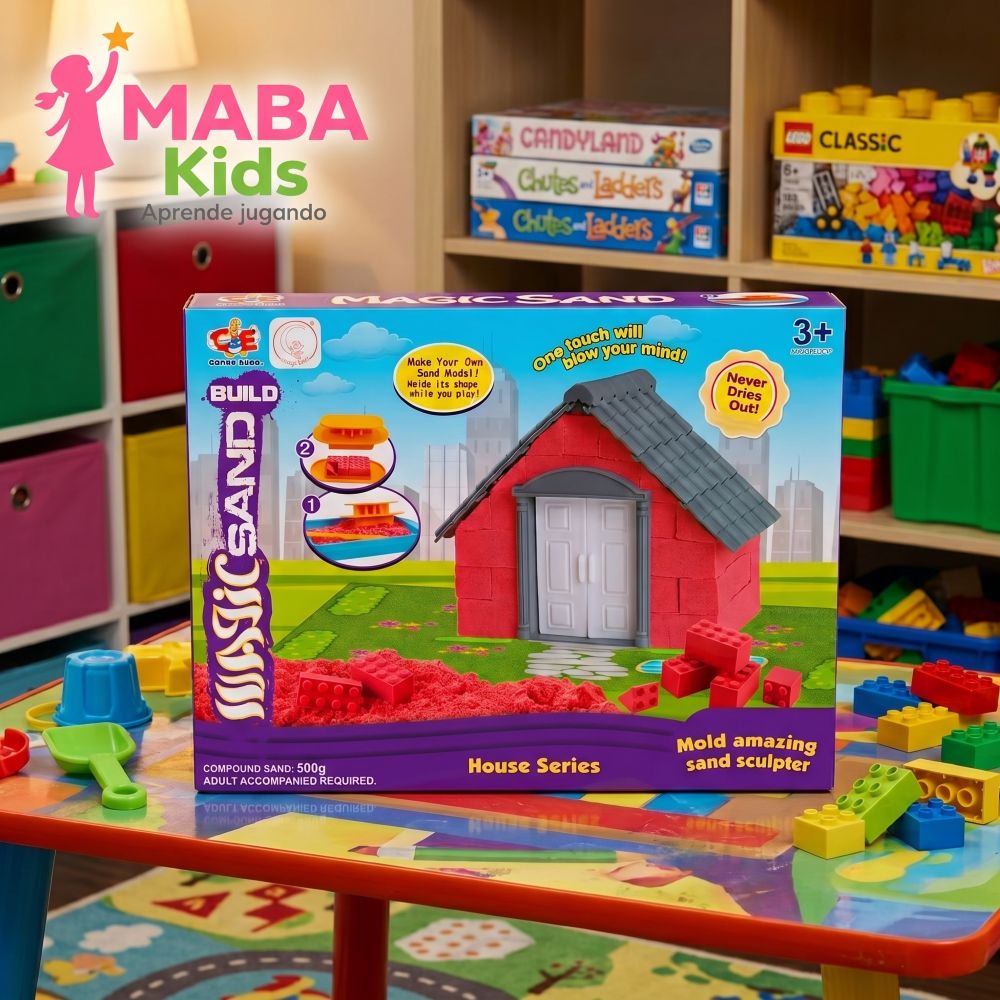 Mundo de Arena Mágica - Set Sensorial Infantil con Moldes