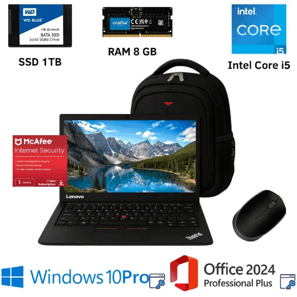 Laptop Thinkpad L440 CoreI5 8GB Ram-1TB SS Office2024PP Windows10Pro McAfee Mochila Mouse