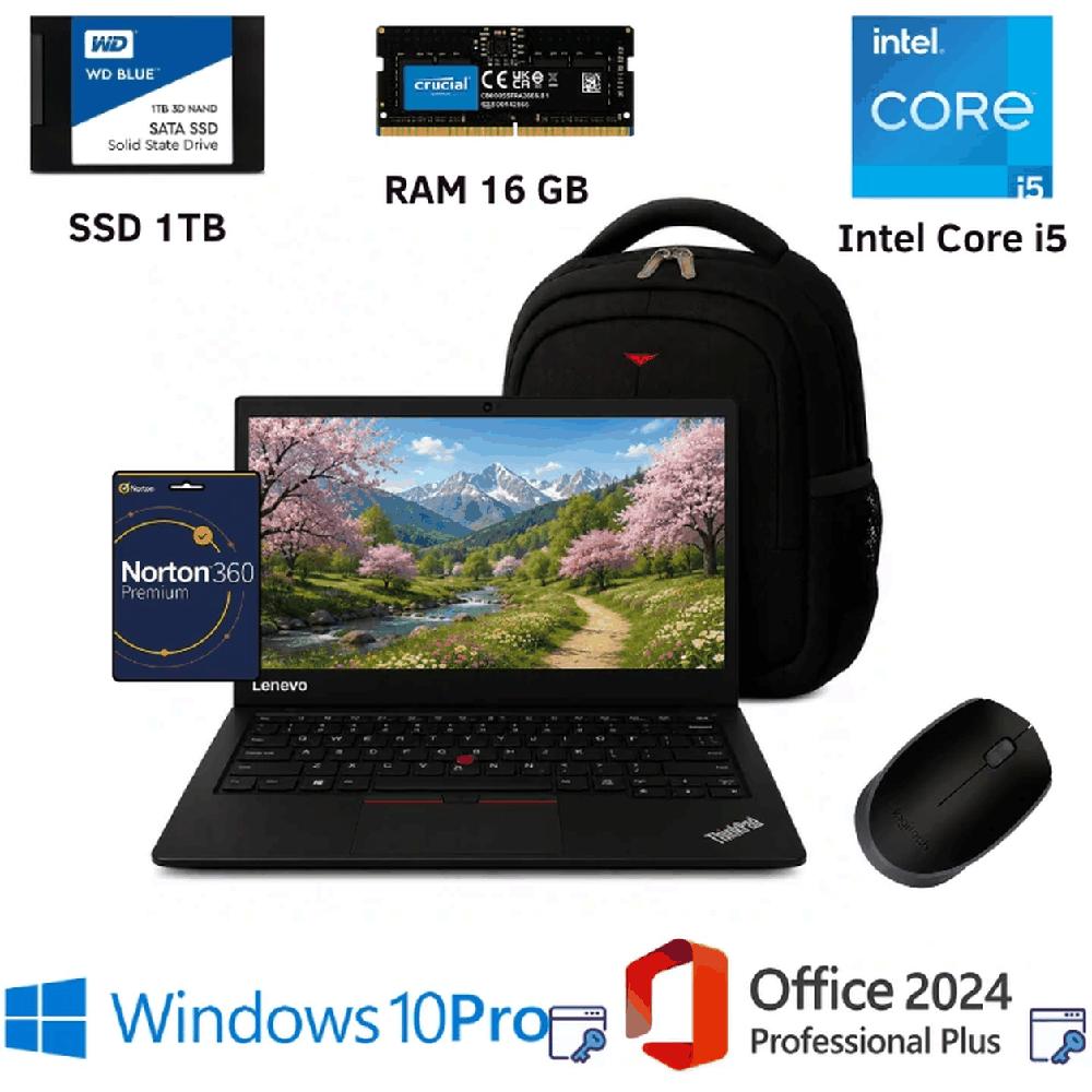 Laptop Thinkpad L440 CoreI5 16GB Ram 1TB SSD Office2024PP Windows10Pro Norton Mochila Mouse