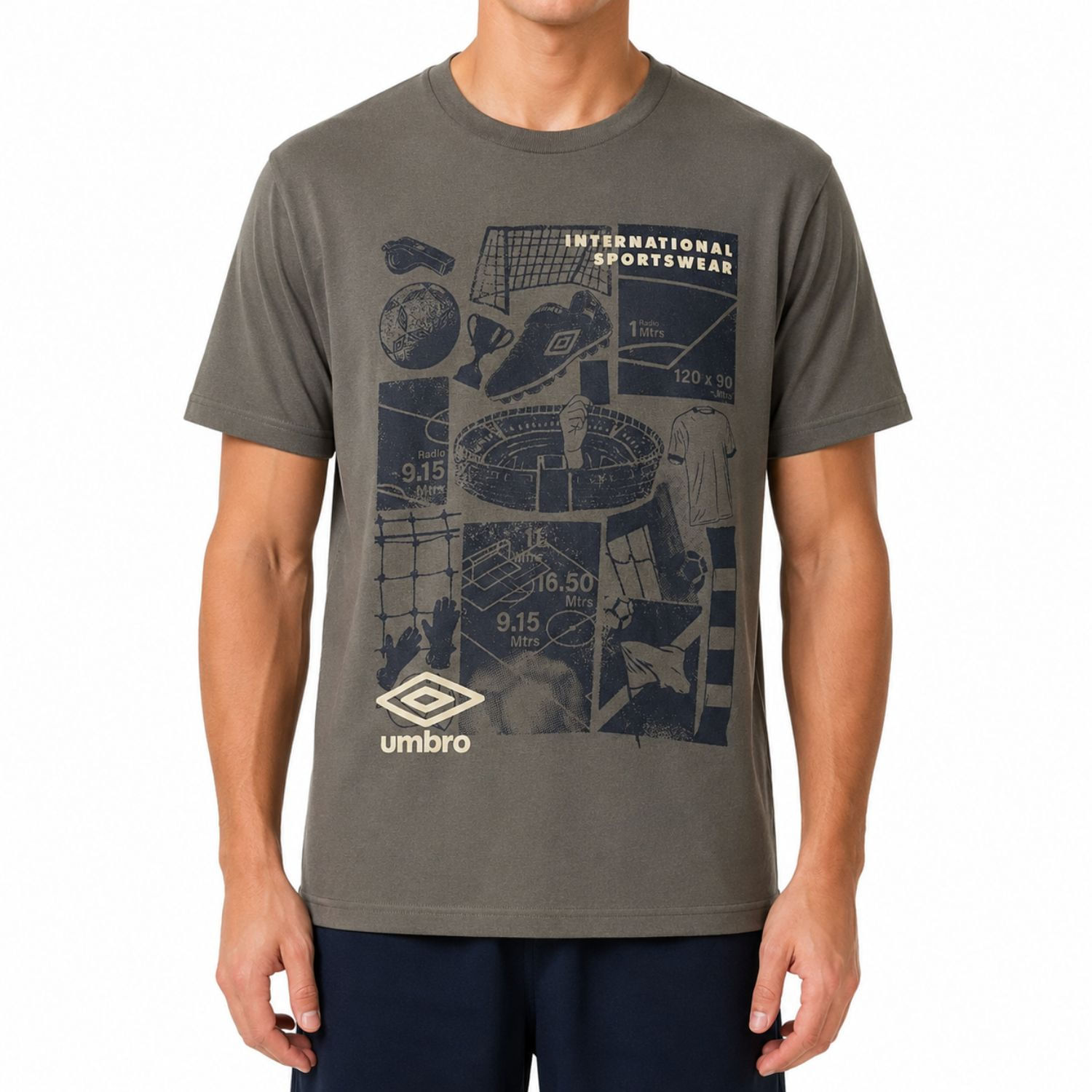 Polo Deportivo Umbro Básico Hombre Taupe L