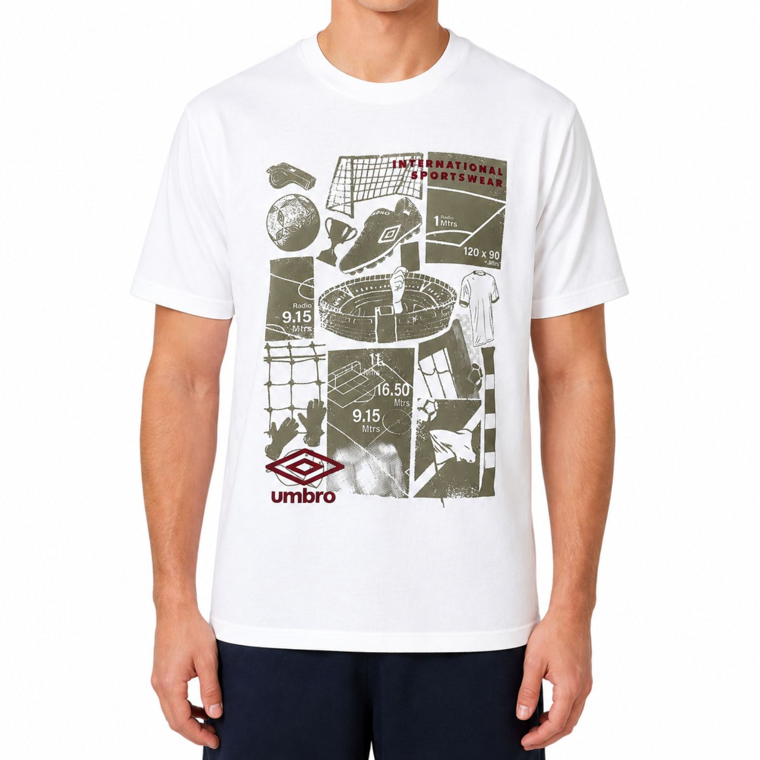 Polo Deportivo Umbro Básico Hombre Blanco M