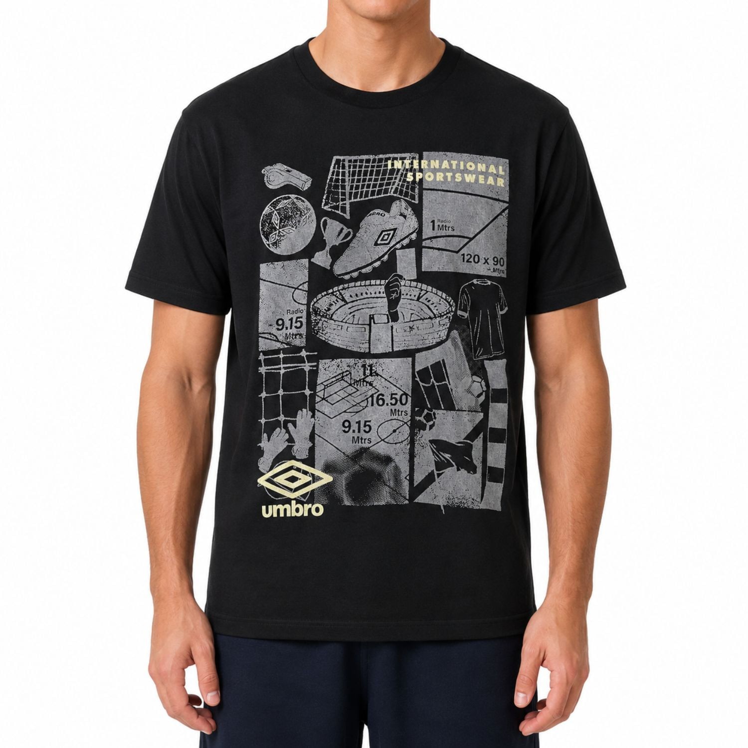 Polo Deportivo Umbro Básico Hombre Negro L