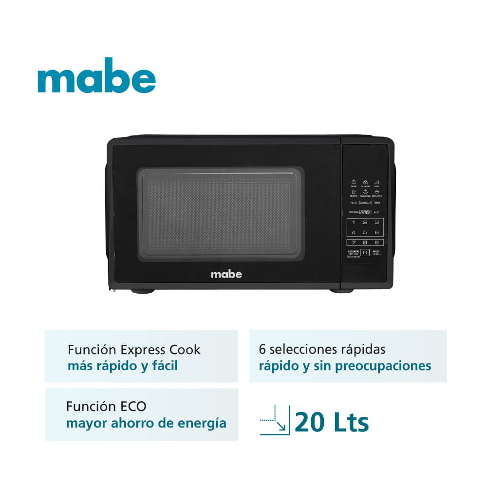Horno microondas Mabe Hmm07Pbn 20L Black