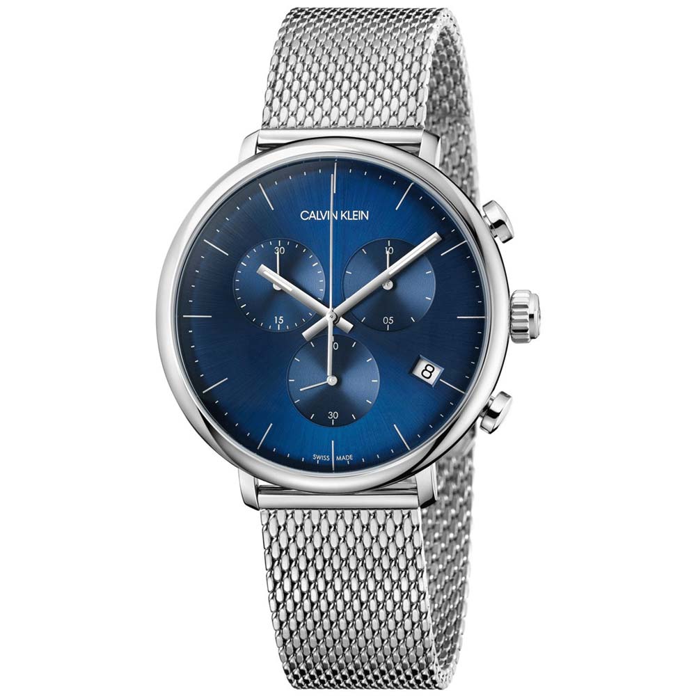 Reloj para Hombre Calvin Klein High Noon K8M2712N Suizo Fecha Cronómetro Dial Azul