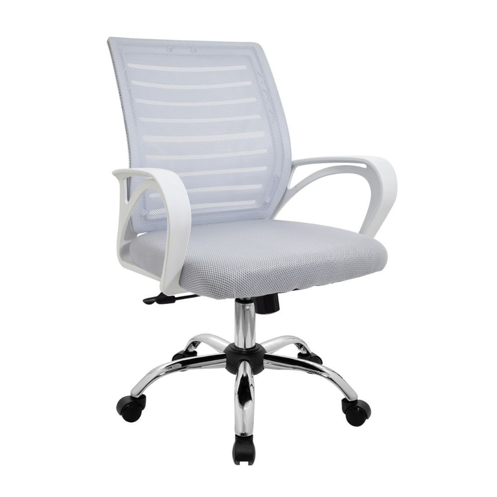 Silla Giratoria Lux Gris/Blanco