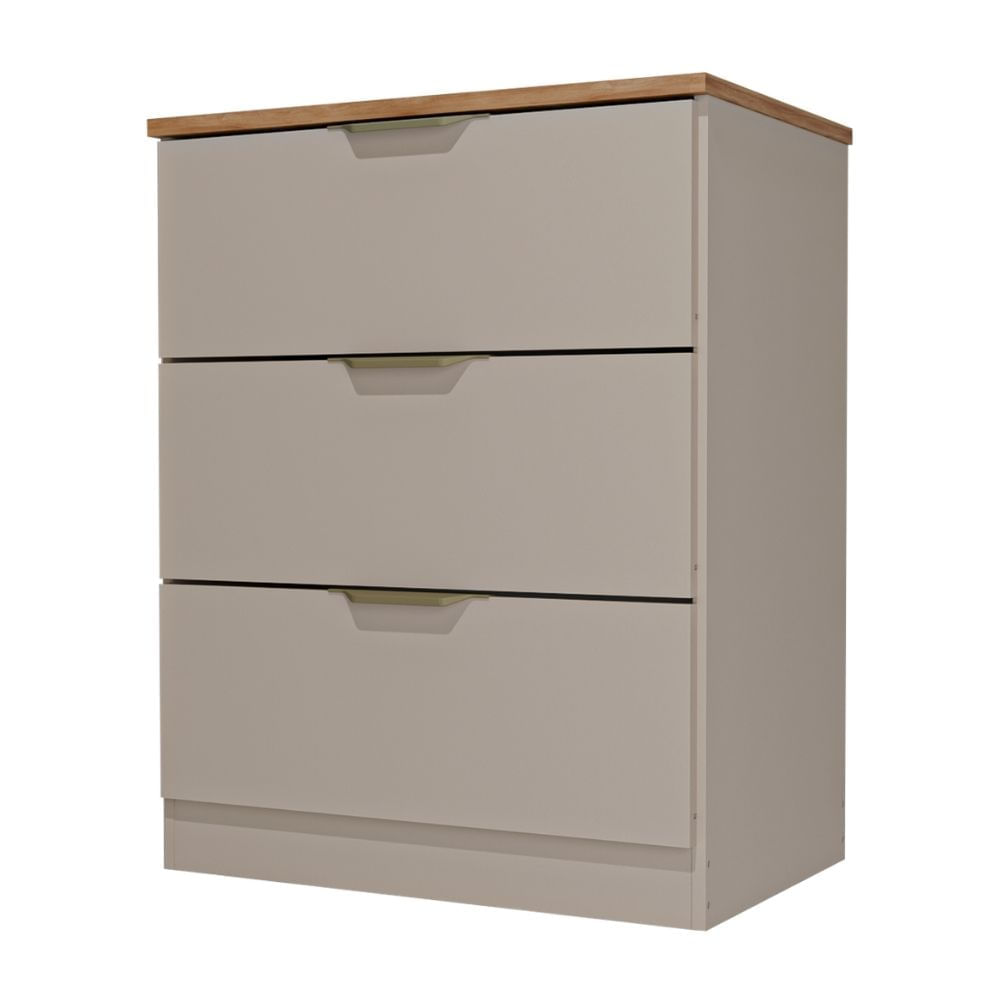 Cómoda Milan 3 Cajones Avellana/Maple