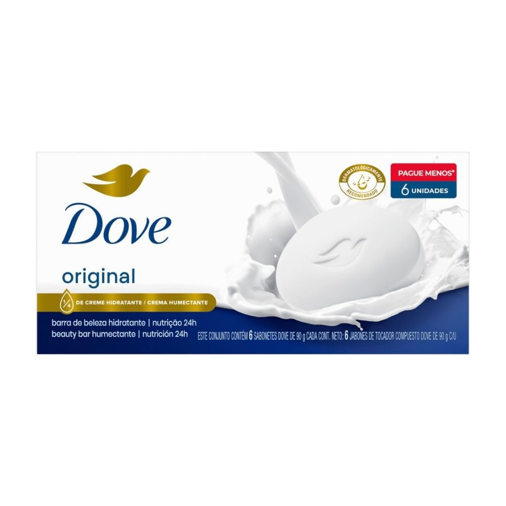 Jabón de barra Original Dove 6 x 90 Gr