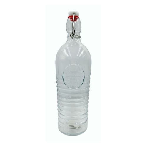 Botella de Vidrio con Tapa 1L Orange