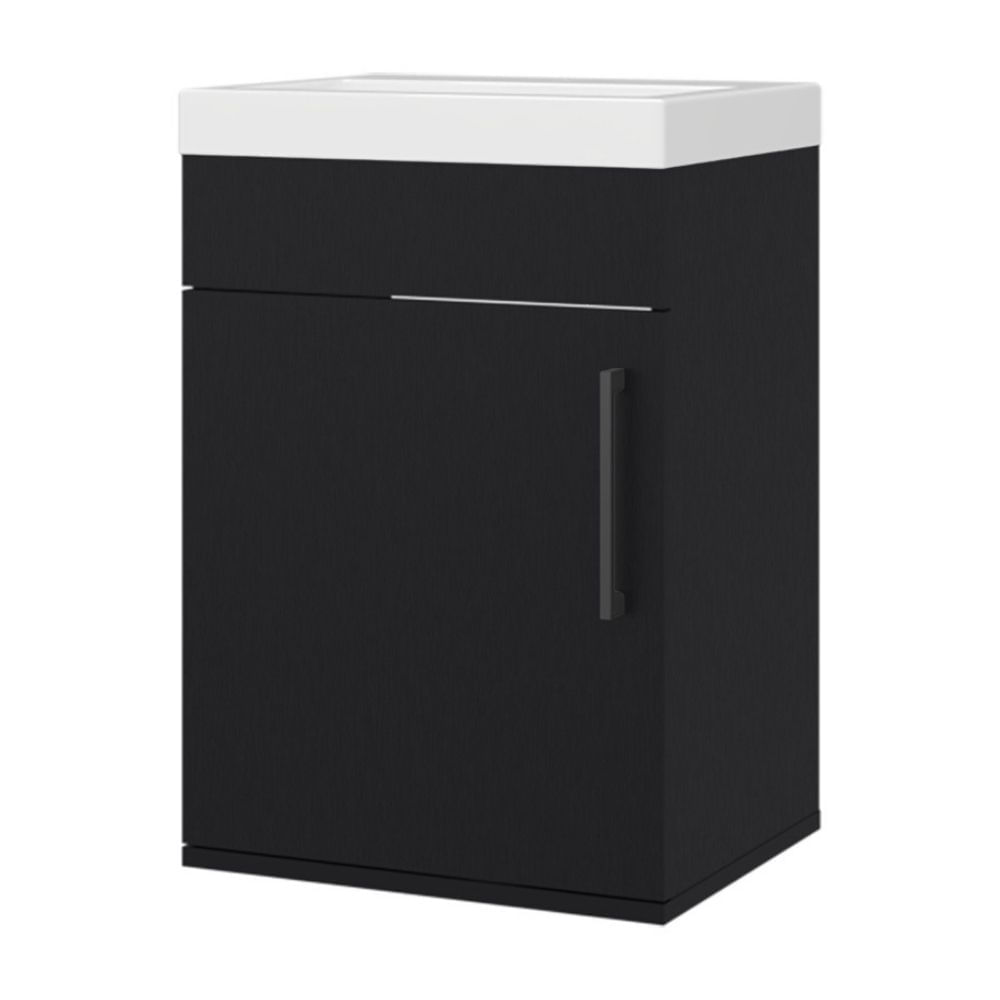Vanitorio Flotante 1 Puerta Oxford Wengue 54.1x39.6x32.5cm Tuhome