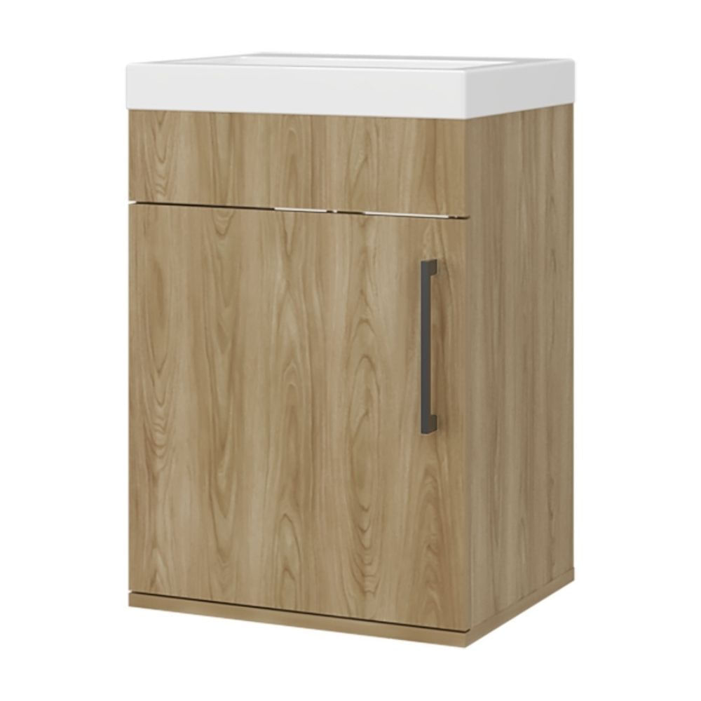 Vanitorio Flotante 1 Puerta Oxford Fresno 54.1x39.6x32.5cm Tuhome