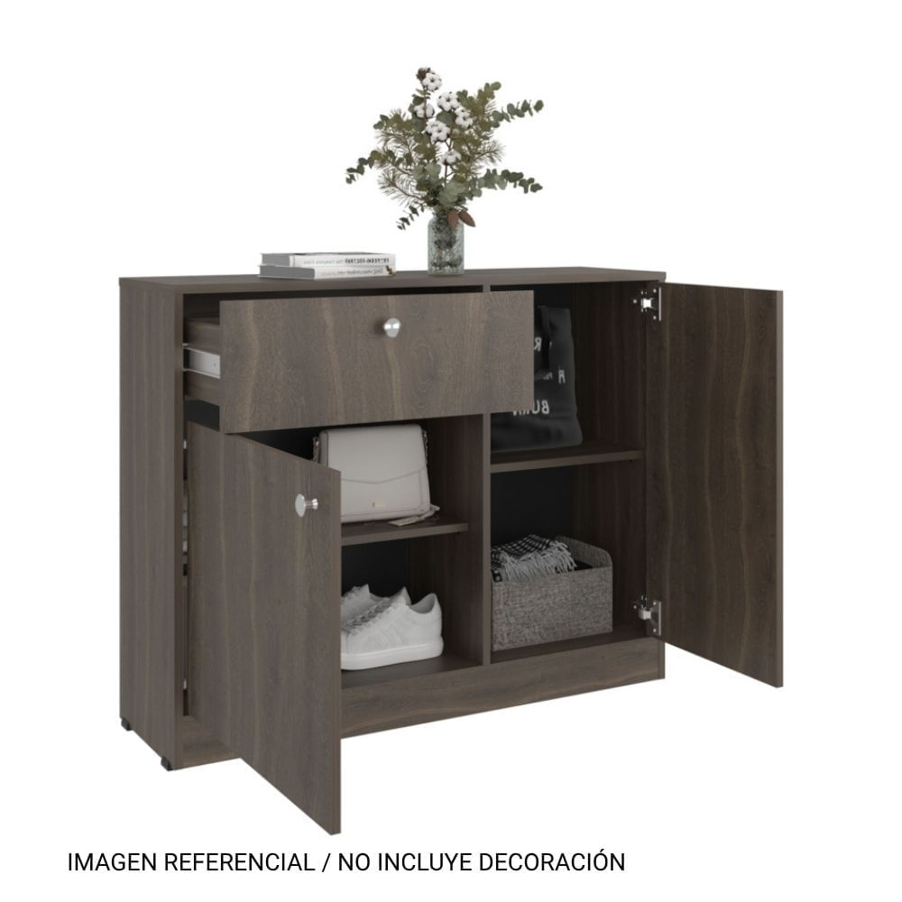 Cómoda Praga 1 Cajón 2 Puertas Milan 80x100x30 Tuhome