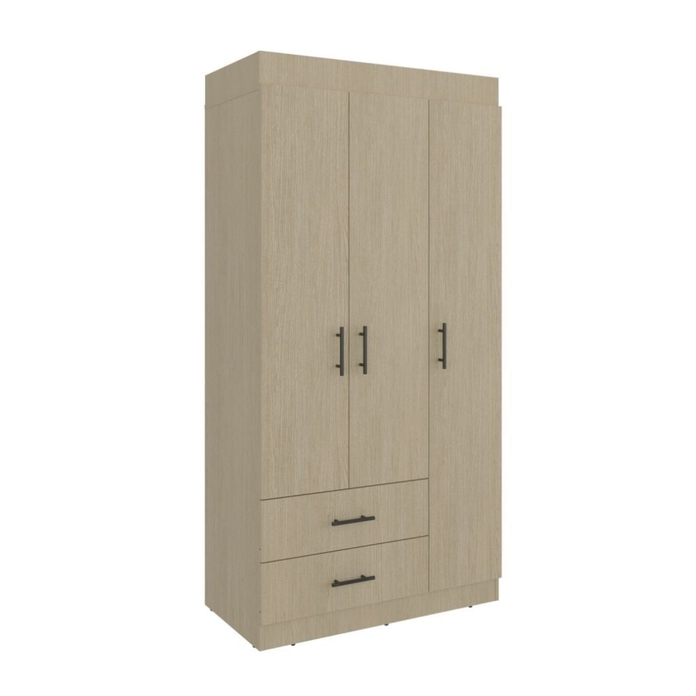 Ropero 3 Puertas 2 Cajones Houston Cartagena y Wengue Tuhome
