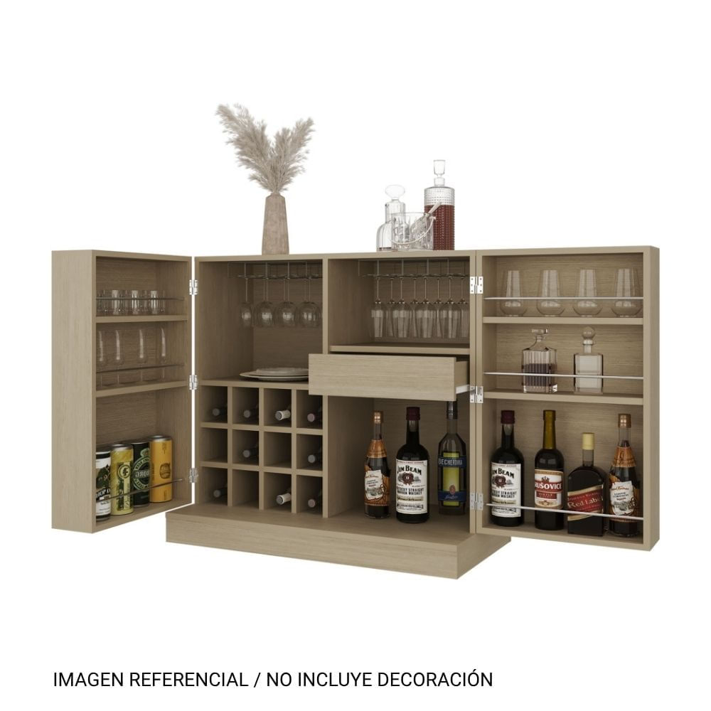Bar 2 Puertas 1 Cajón Sintra Cartagena 94x204x51 Tuhome