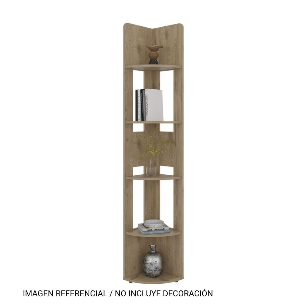 Estante Esquinero Home-e7 Macadamia 180x30x30 Tuhome