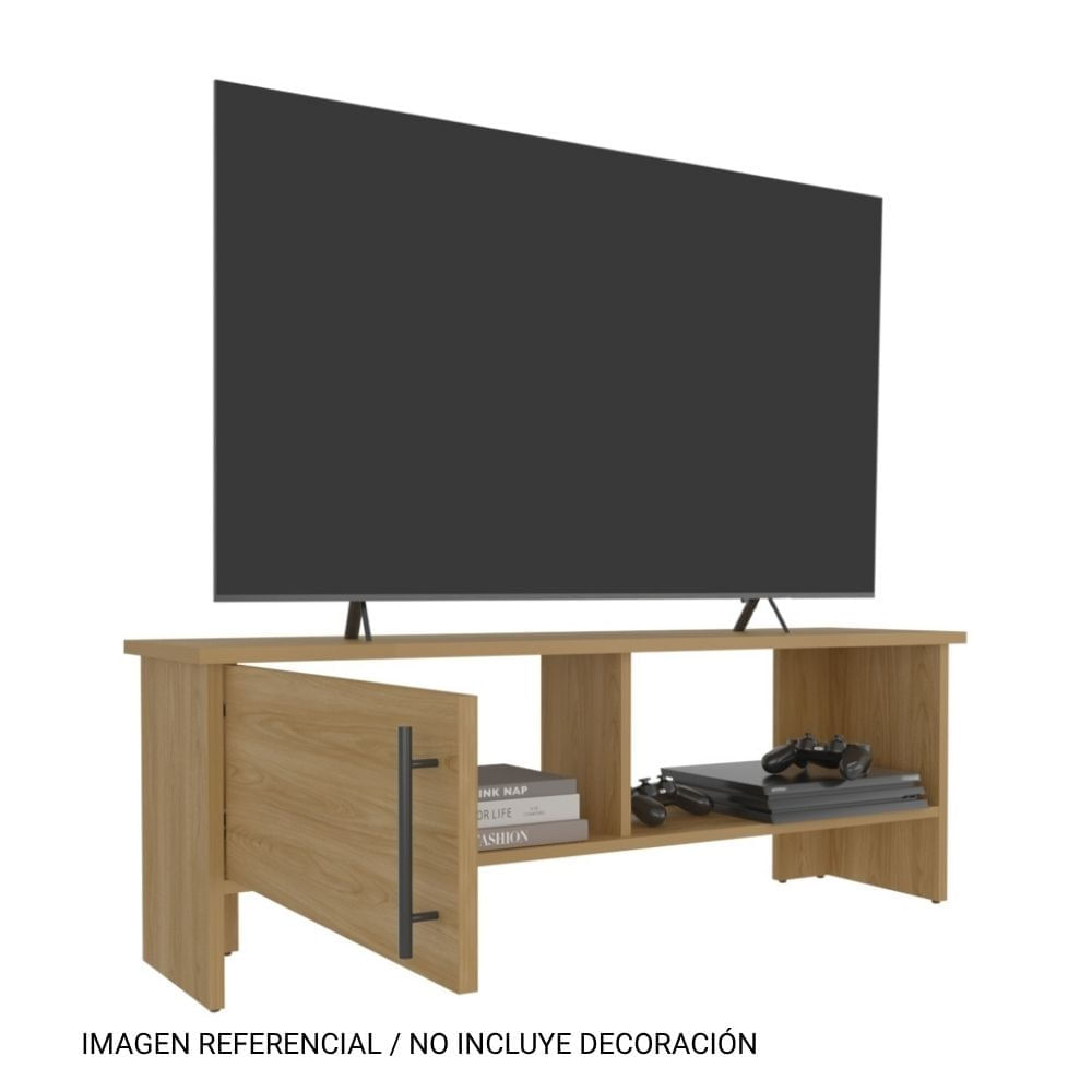Rack TV 65" Navia 1 Puerta Fresno 42x120x31 Tuhome