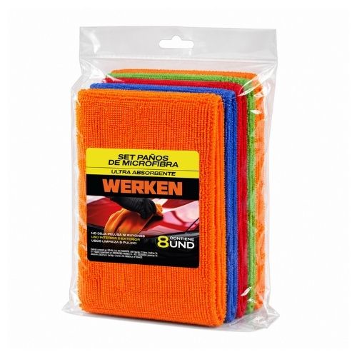 Set de Paños Werken 40x40cm 8 unidades