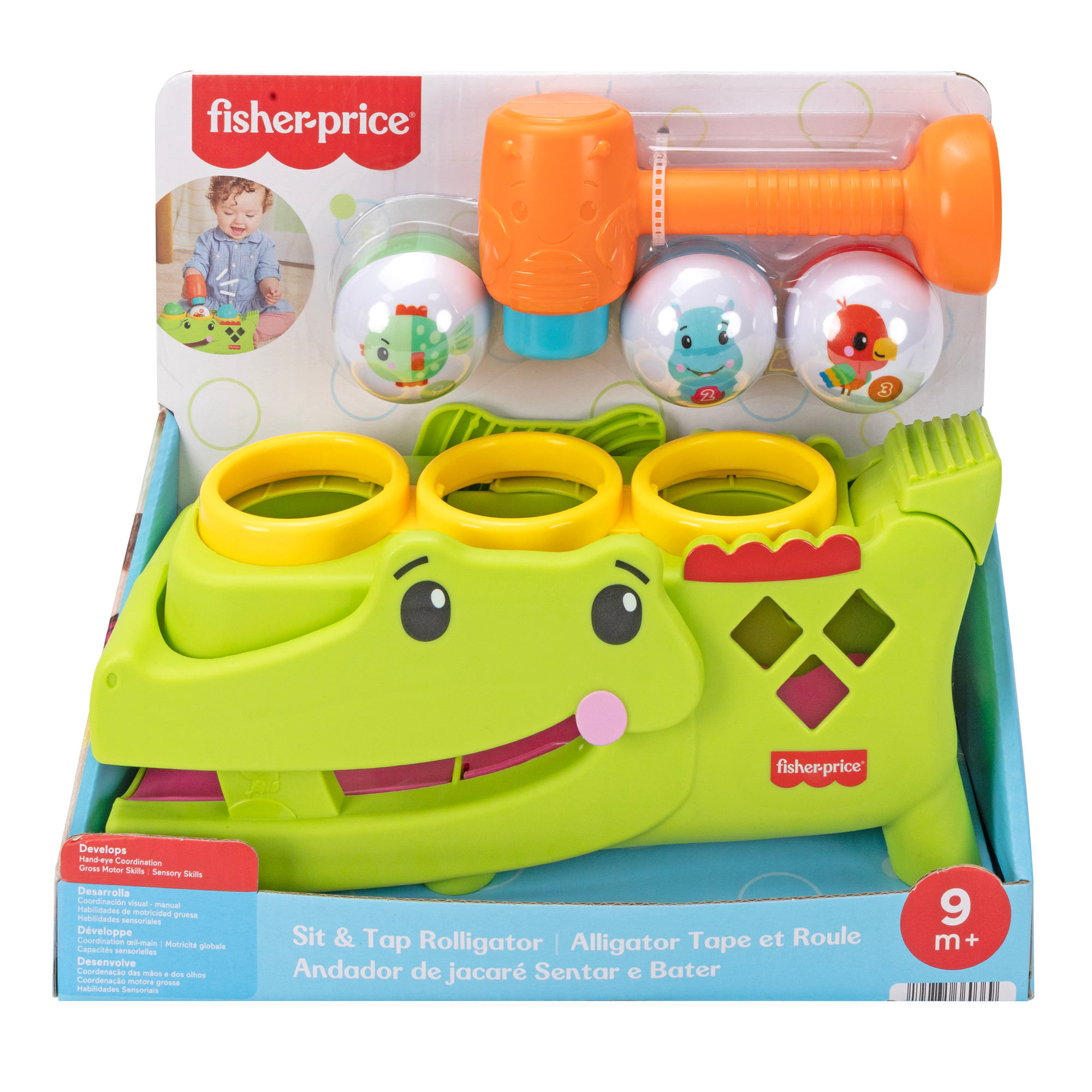 Juguete para Bebé FISHER-PRICE Cocodrilo Pelotas Incluye Pelotas