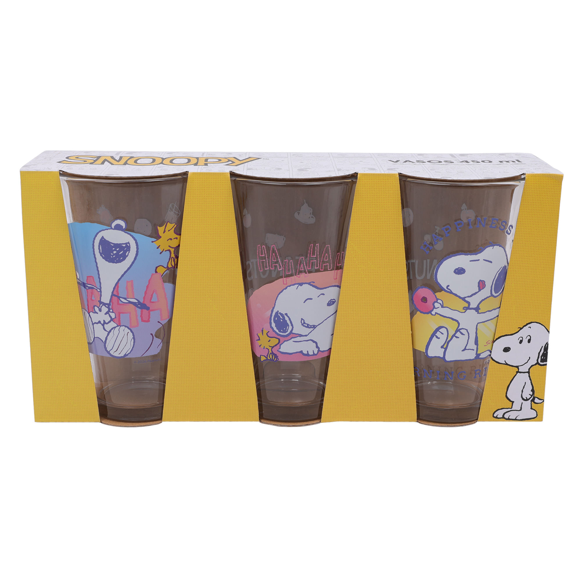 Set de Vasos SNOOPY 450ml 3Pzas