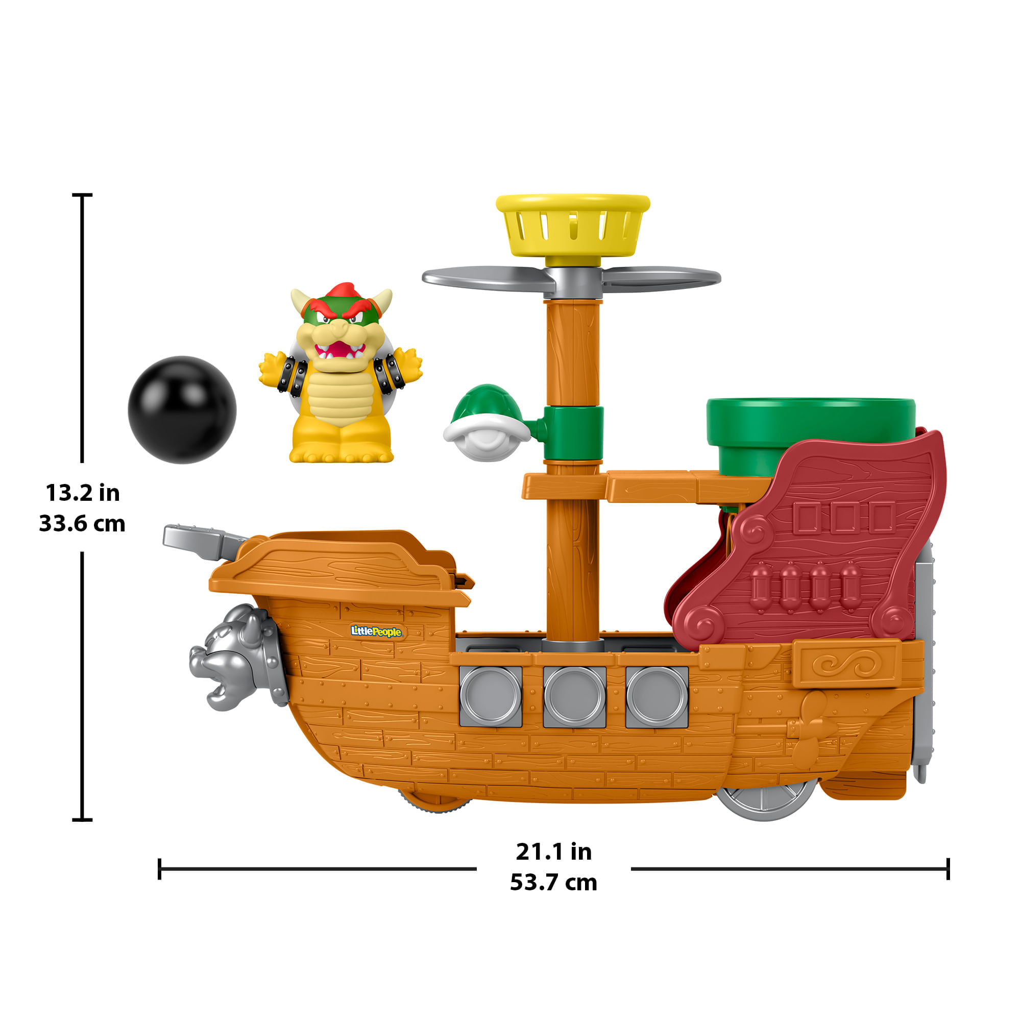 Vehículo de Juguete LITTLE PEOPLE Barco Bowser
