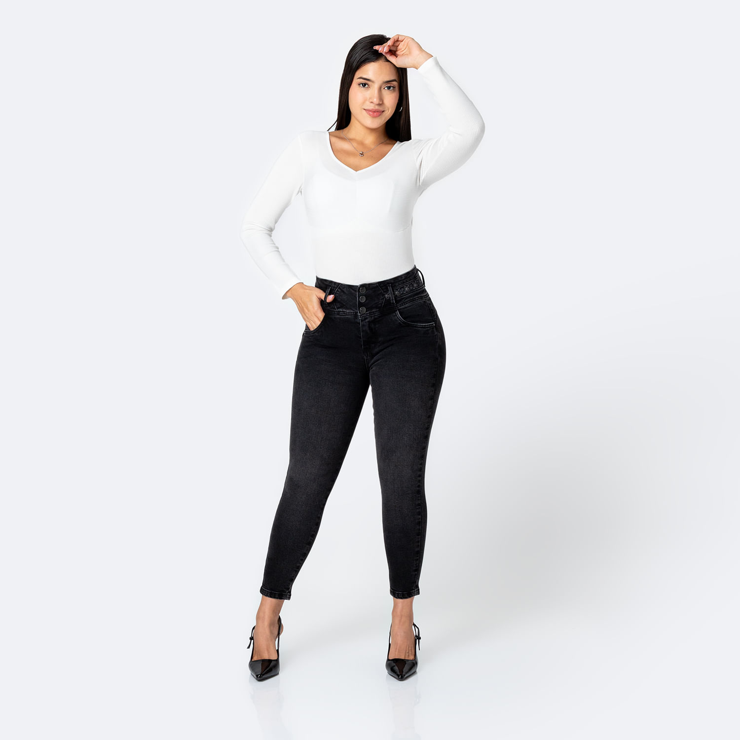 Jean Mujer Bryanna Pionier Pitillo Grafito 32