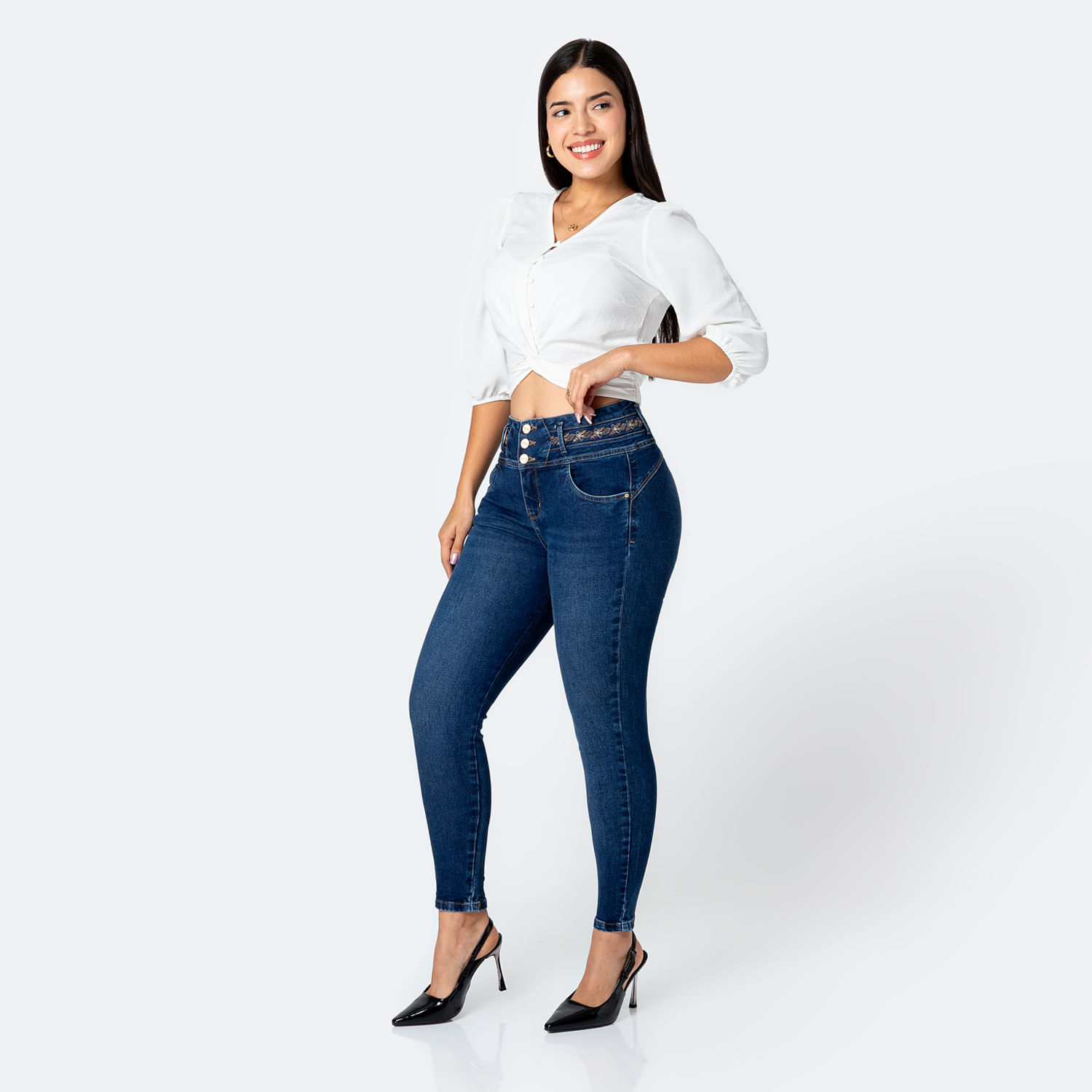 Jean Mujer Bryanna Pionier Pitillo Azul 30