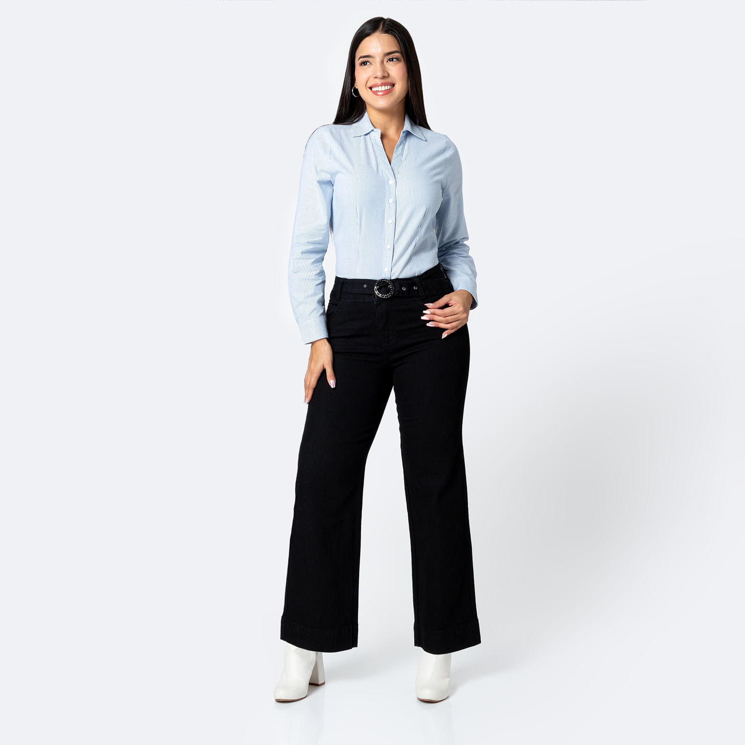 Jean Mujer Luniva Pionier Straight Negro 30