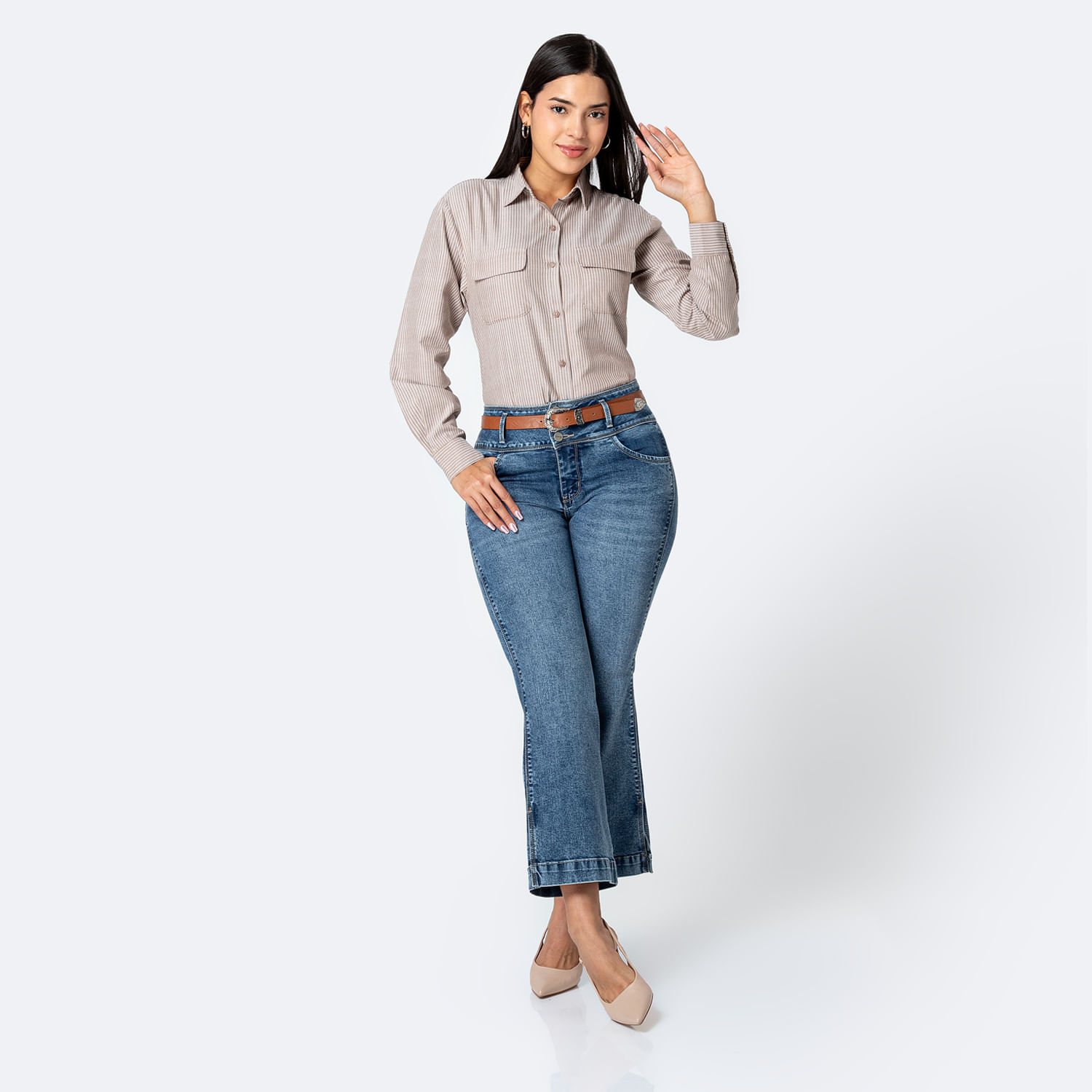 Jean Mujer Danile I Pionier Culotte Azul Claro 30