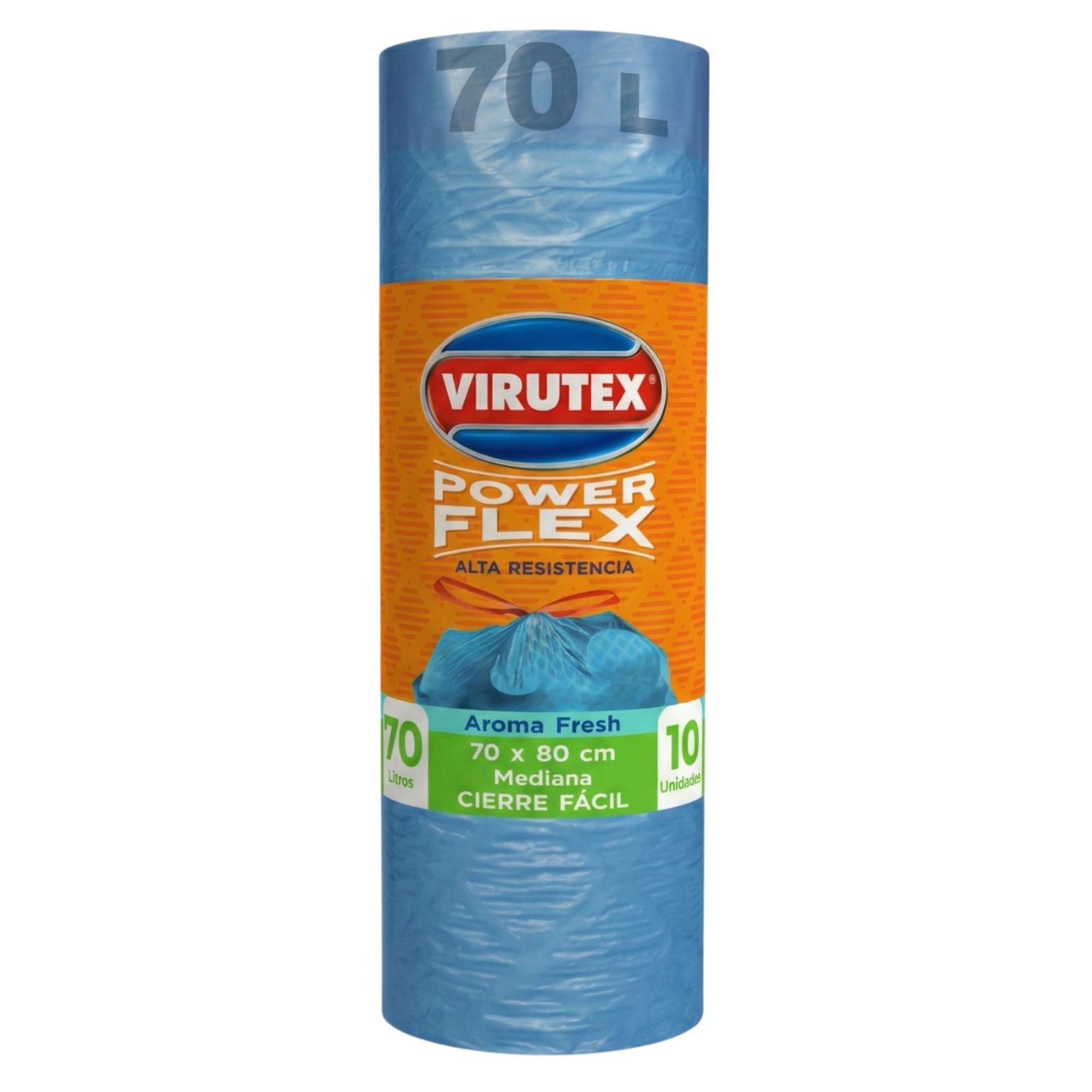 Bolsa para Basura 70L x15un VIRUTEX Power Flex
