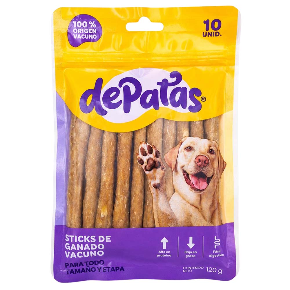 Pack Sticks de Ganado Vacuno DE PATAS 120g x10un