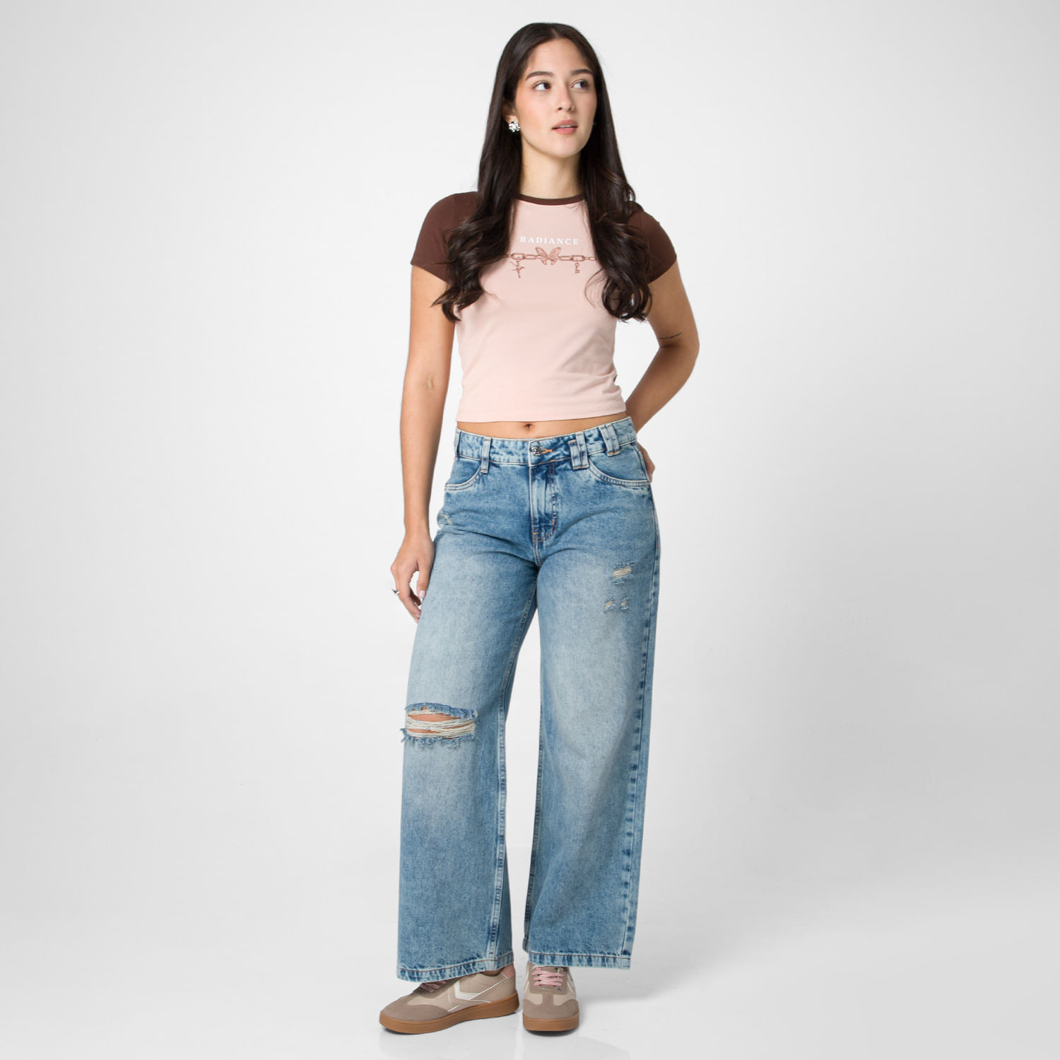 Jean Mujer Azella Squeeze Straight Celeste Cielo 28