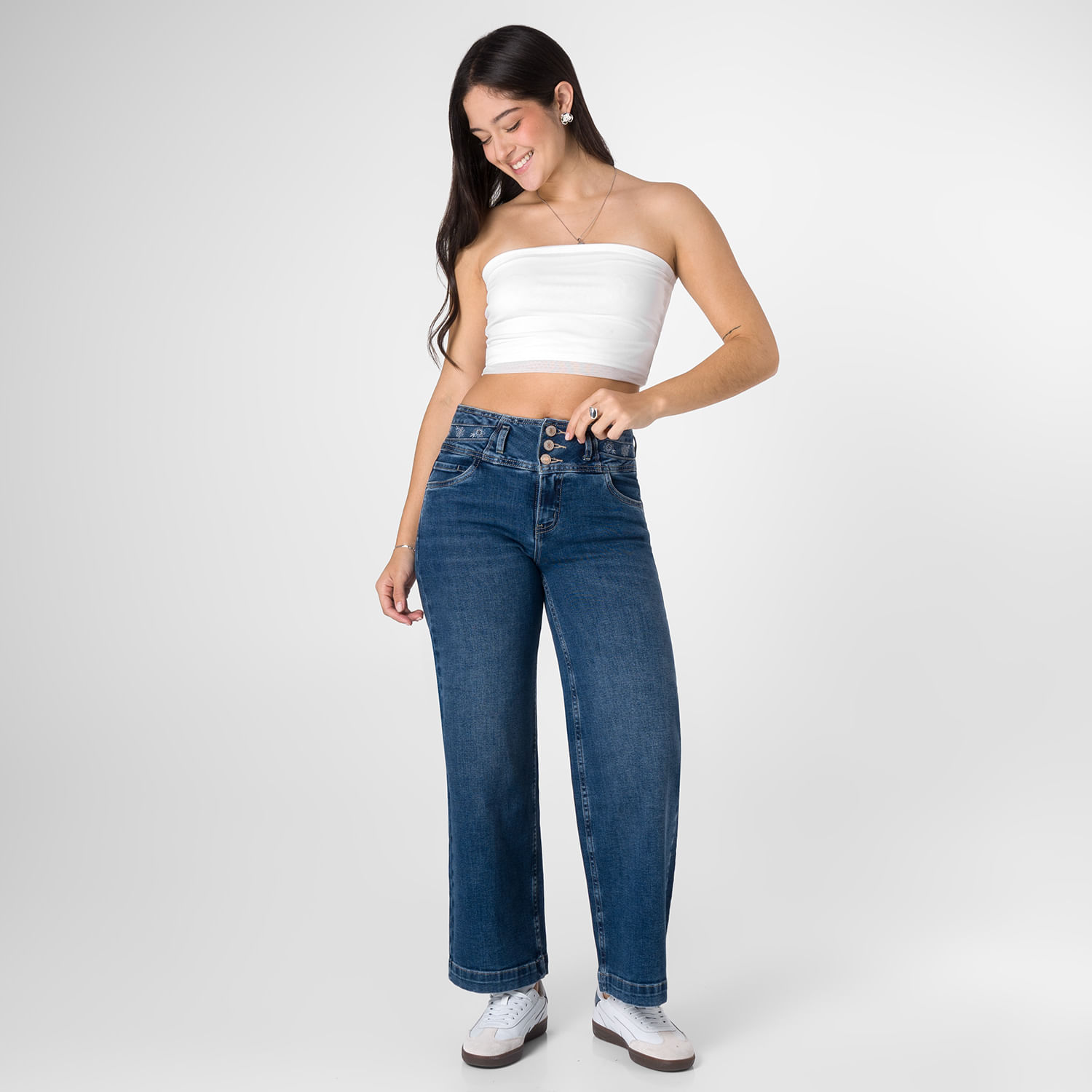 Jean Mujer Sarauf Squeeze Straight Azul 28