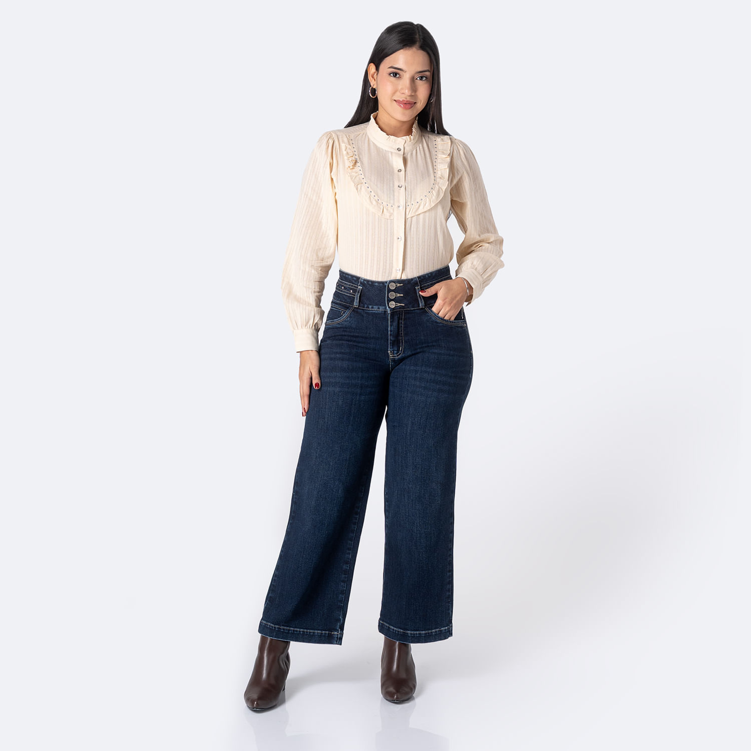 Jean Mujer Iryz Pionier Wide Leg Azul Marino 32