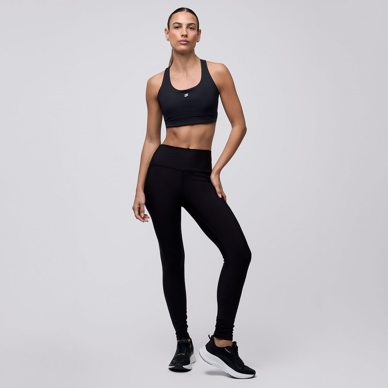 Mallas Deportivas Mujer Podium Negro M