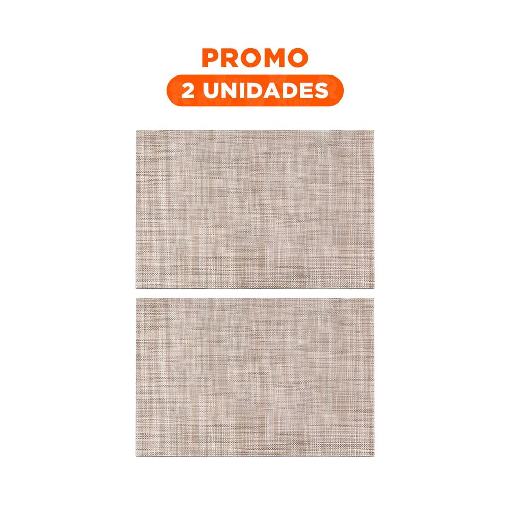 Pack2 Kit de Mesa Individuales Mostaza Jaspeado 6 Piezas Duradero y Practico YRegalo Sticker