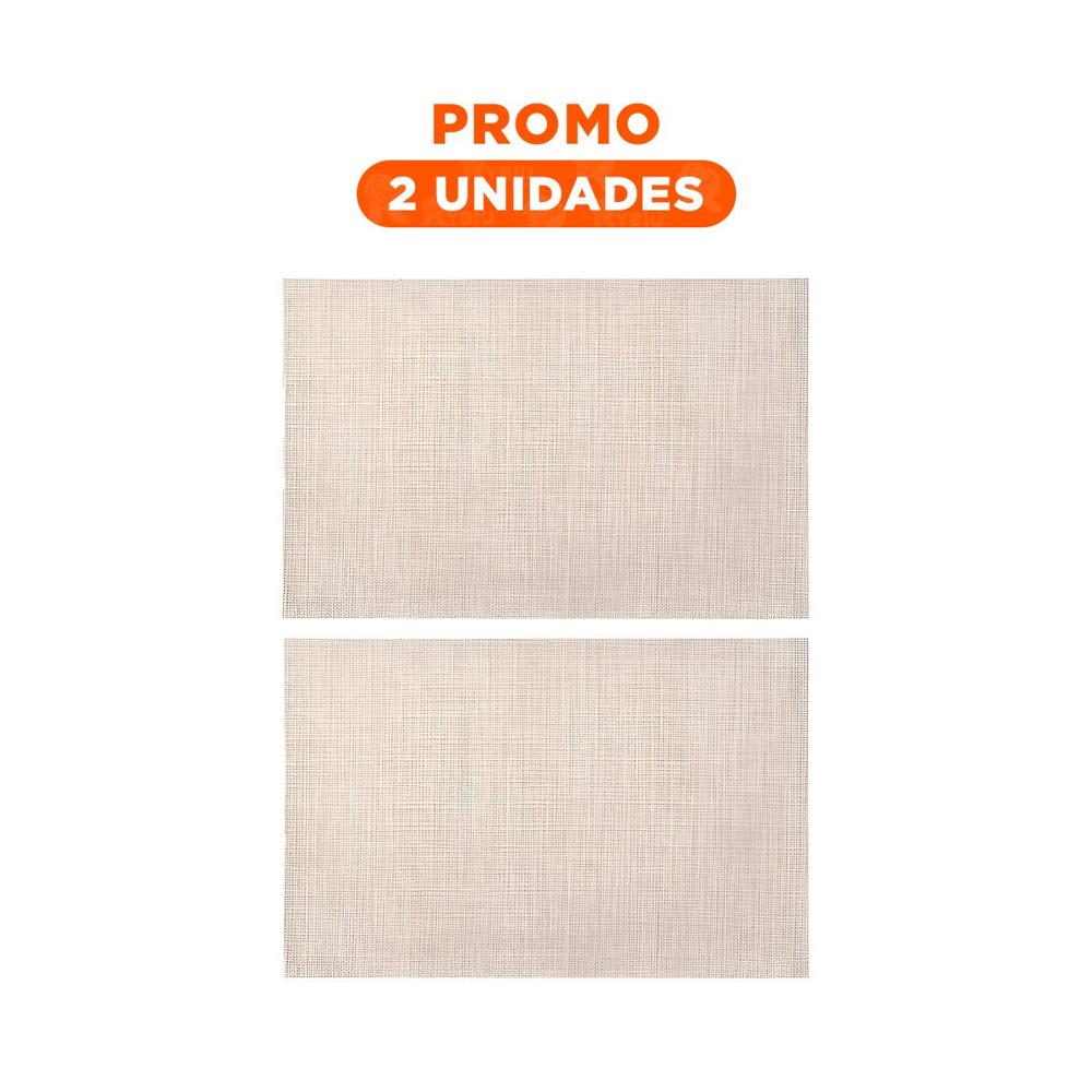 Pack2 Kit de Mesa Individuales Beige 6 Piezas Duradero y Practico YRegalo Sticker