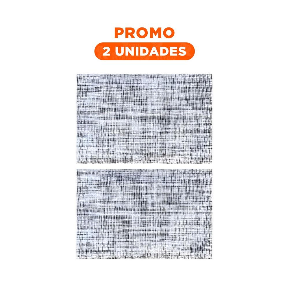 Pack2 Kit de Mesa Individuales Plomo Jaspeado 6 Piezas Duradero y Practico YRegalo Sticker