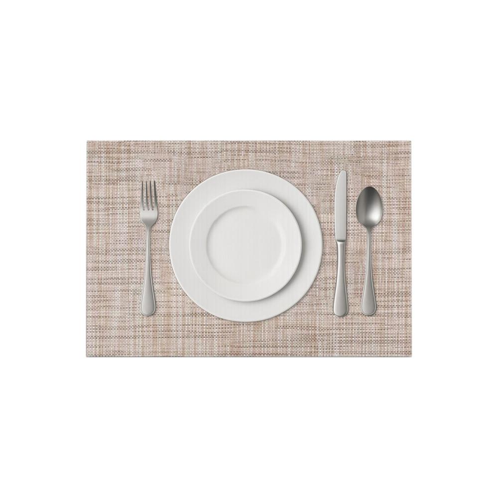 Set Individuales de Mesa Mostaza Jaspeado 6 Piezas Antiimpacto y Duradera YRegalo Sticker
