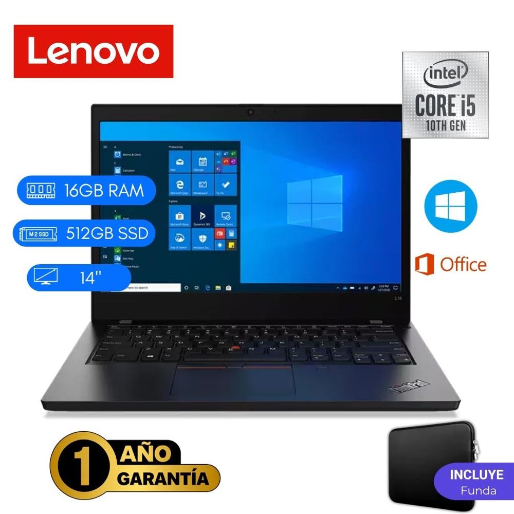 Reacondicionado Laptop  Lenovo ThinkPad L14 Core i5 10ma 16GB RAM 512GB SSD