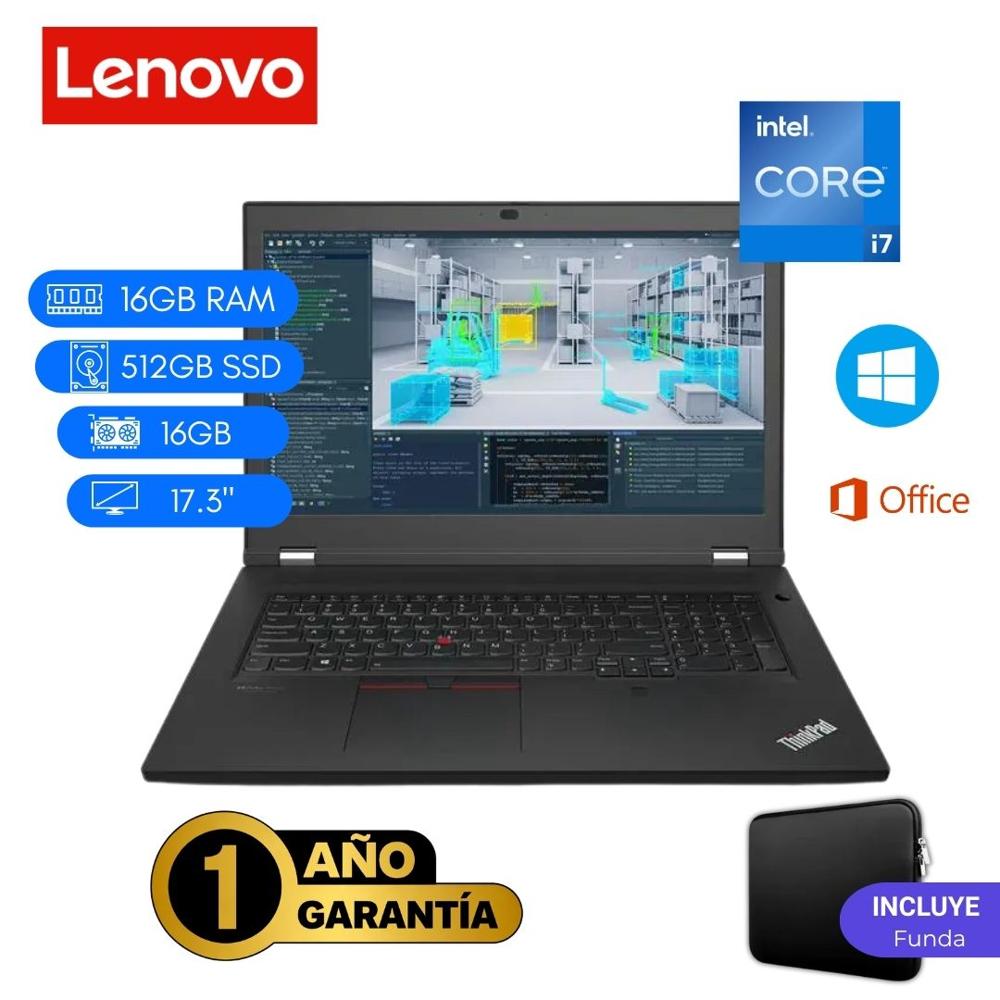 Reacondicionado Laptop  Lenovo ThinkPad P17 Gen 2 Core i7 11va 16GB RAM 512GB SSD 16GB Video 17.3""