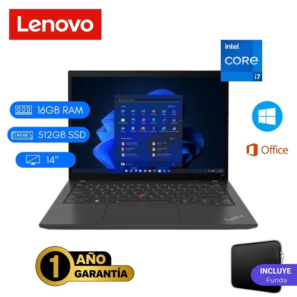 Reacondicionado Laptop  Lenovo ThinkPad T14 Core i7 12va 16GB RAM 512GB SSD 14""